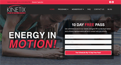 Desktop Screenshot of kinetixsportsclub.com