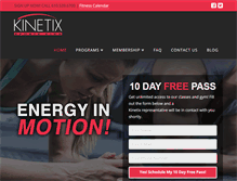 Tablet Screenshot of kinetixsportsclub.com